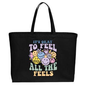 ItS Okay To Feel All The Feels Cotton Canvas Jumbo Tote