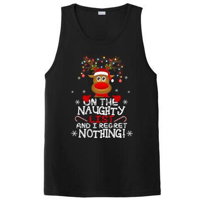 IM On The Naughty List Funny Reindeer Christmas Pajamas Gift PosiCharge Competitor Tank