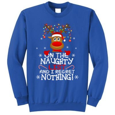 IM On The Naughty List Funny Reindeer Christmas Pajamas Gift Sweatshirt