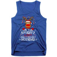 IM On The Naughty List Funny Reindeer Christmas Pajamas Gift Tank Top