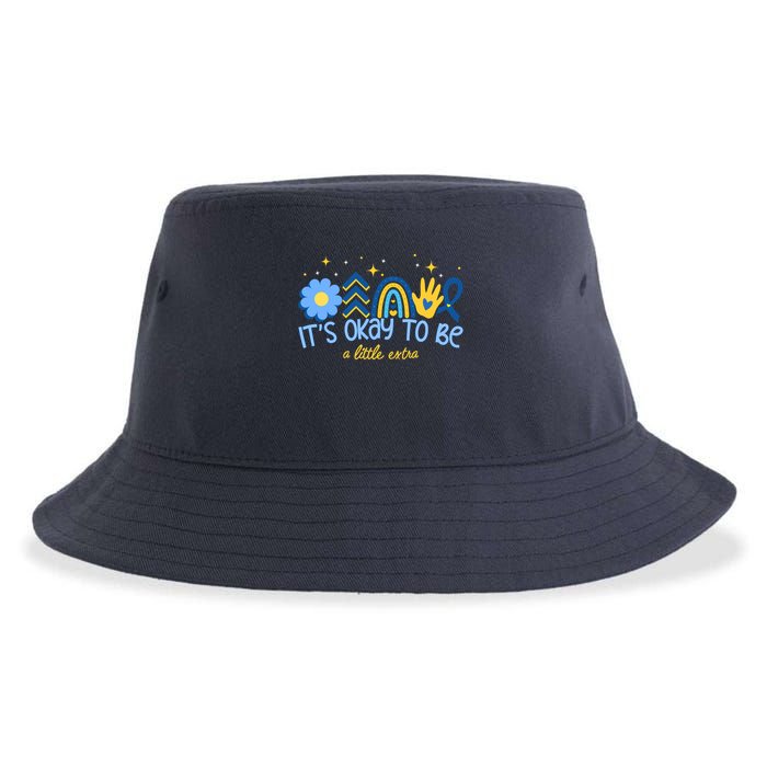 It's Ok To Be A Little Extra World Down Syndrome Sustainable Bucket Hat