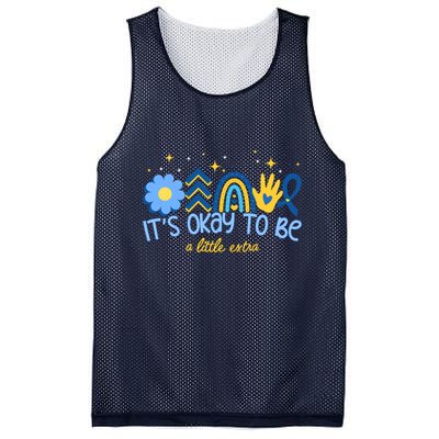 It's Ok To Be A Little Extra World Down Syndrome Mesh Reversible Basketball Jersey Tank