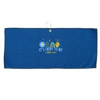 It's Ok To Be A Little Extra World Down Syndrome Large Microfiber Waffle Golf Towel