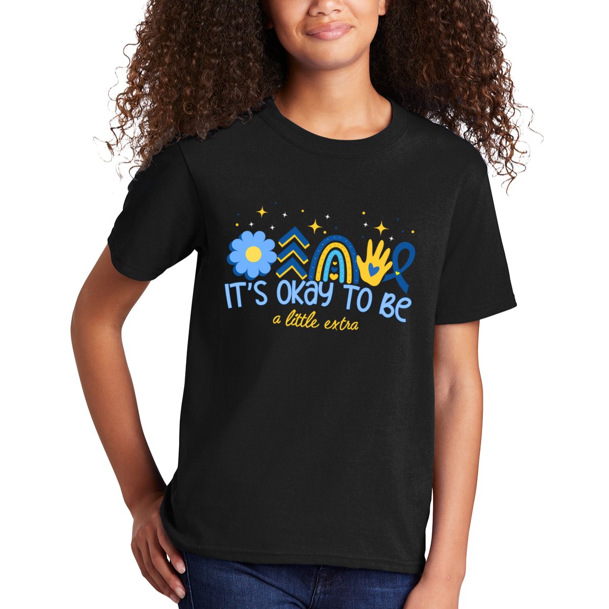 It's Ok To Be A Little Extra World Down Syndrome Kids T-Shirt