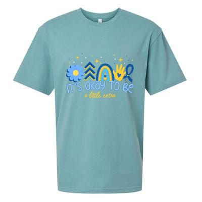 It's Ok To Be A Little Extra World Down Syndrome Sueded Cloud Jersey T-Shirt