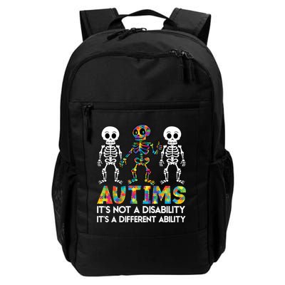 It's Ok To Be Different Skeleton Autism Awareness Funny Gift Cute Gift Backpack
