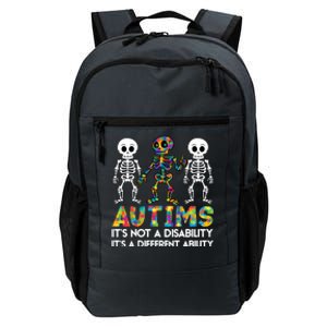 It's Ok To Be Different Skeleton Autism Awareness Funny Gift Cute Gift Daily Commute Backpack