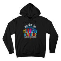 It's Ok To Be Different Autism Awareness Hands Heart Rainbow Tall Hoodie