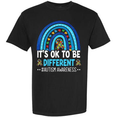 It's OK To Be Different Autism Awareness month Rainbow Mom Garment-Dyed Heavyweight T-Shirt