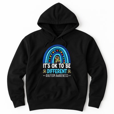 It's OK To Be Different Autism Awareness month Rainbow Mom Hoodie