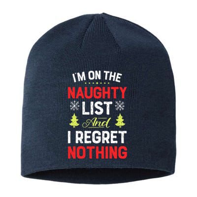 Im On The Naughty List Funny Christmas Xmas Gifts Sustainable Beanie