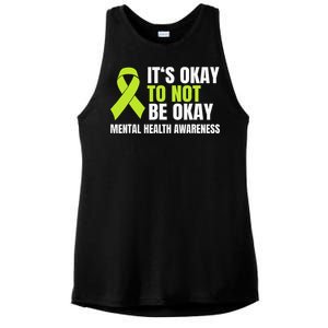 ItS Okay To Not Be Okay Mental Health Ribbon Ladies PosiCharge Tri-Blend Wicking Tank