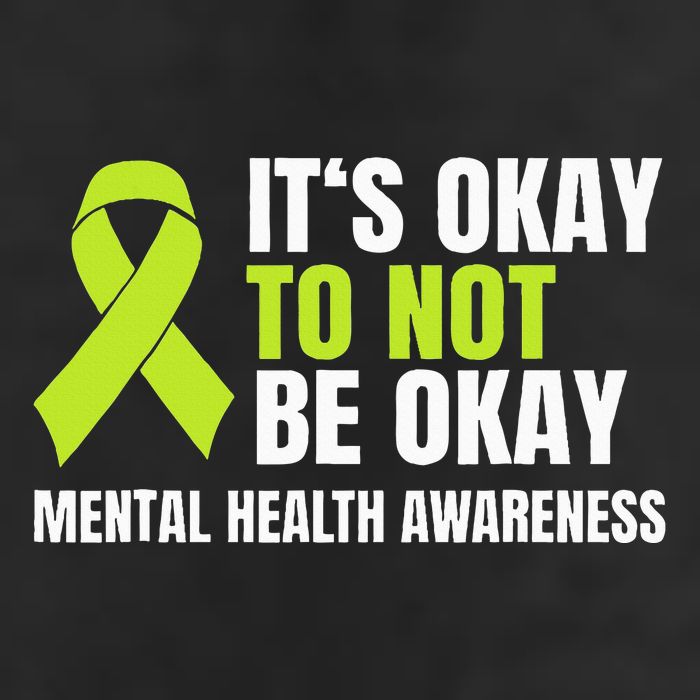 ItS Okay To Not Be Okay Mental Health Ribbon Adult Drive Performance Visor