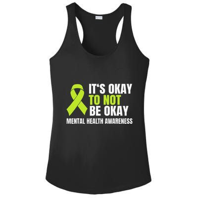 ItS Okay To Not Be Okay Mental Health Ribbon Ladies PosiCharge Competitor Racerback Tank