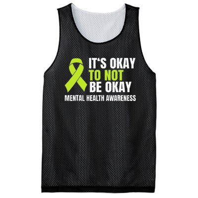 ItS Okay To Not Be Okay Mental Health Ribbon Mesh Reversible Basketball Jersey Tank