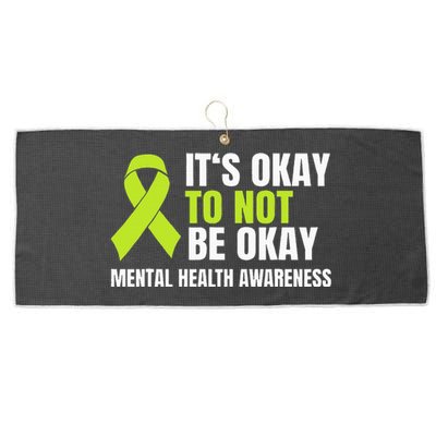 ItS Okay To Not Be Okay Mental Health Ribbon Large Microfiber Waffle Golf Towel