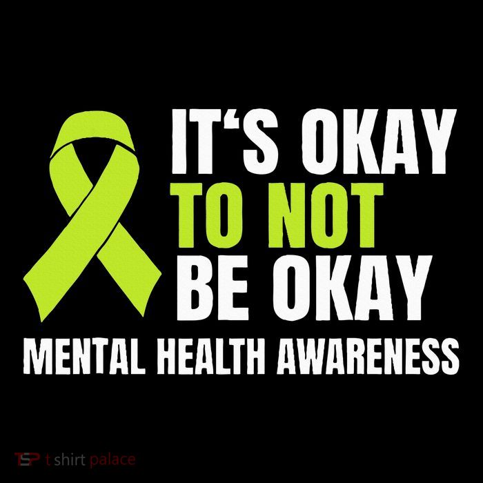 ItS Okay To Not Be Okay Mental Health Ribbon Premium T-Shirt