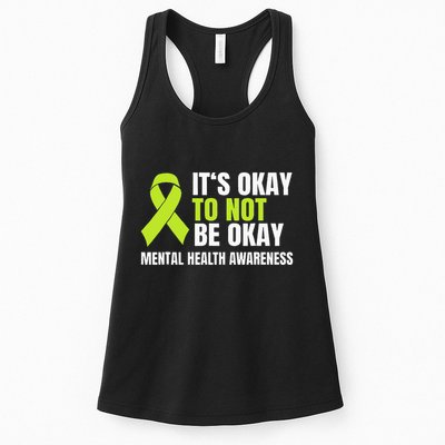 ItS Okay To Not Be Okay Mental Health Ribbon Womens Tank Top