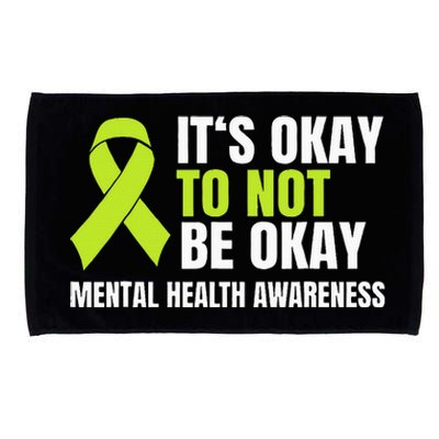 ItS Okay To Not Be Okay Mental Health Ribbon Microfiber Hand Towel