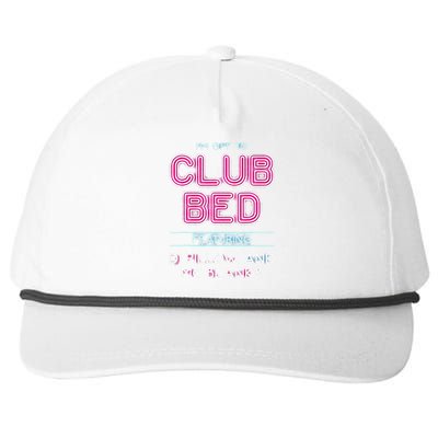 IM Off To Club Bed Featuring Dj Pillow And Mc Blanky Snapback Five-Panel Rope Hat