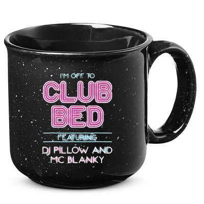 IM Off To Club Bed Featuring Dj Pillow And Mc Blanky 15oz Campfire Ceramic Mug