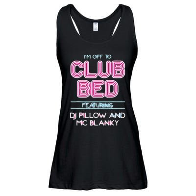 IM Off To Club Bed Featuring Dj Pillow And Mc Blanky Ladies Essential Flowy Tank