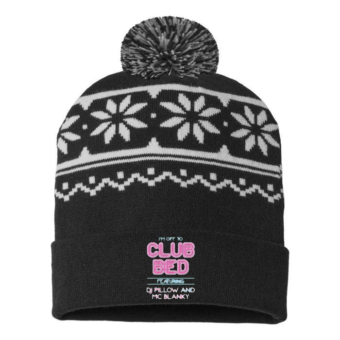 IM Off To Club Bed Featuring Dj Pillow And Mc Blanky USA-Made Snowflake Beanie