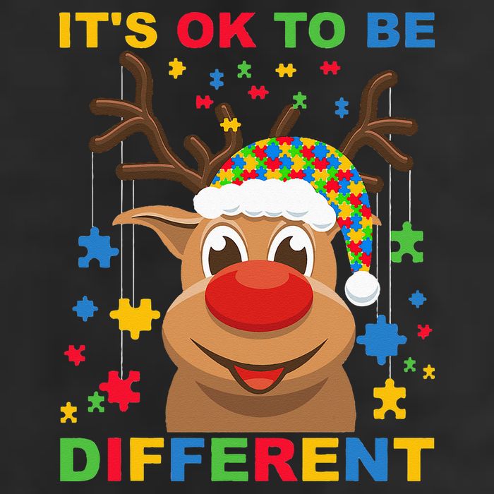 its ok to be different reindeer autism christmas Hat