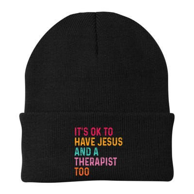 ItS Ok To Have Jesus And A Therapist Too Therapy Christians Beanie