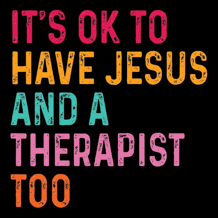 ItS Ok To Have Jesus And A Therapist Too Therapy Christians 16 in Basic Backpack