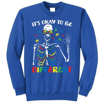 Its Okay To Be Different Autism Awareness Skeleton Puzzle Cool Gift Sweatshirt