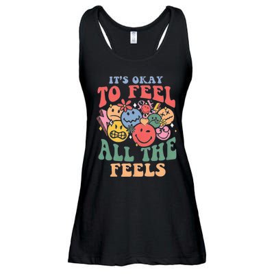 ItS Ok To Feel All The Feels Emotional Wellness Ladies Essential Flowy Tank