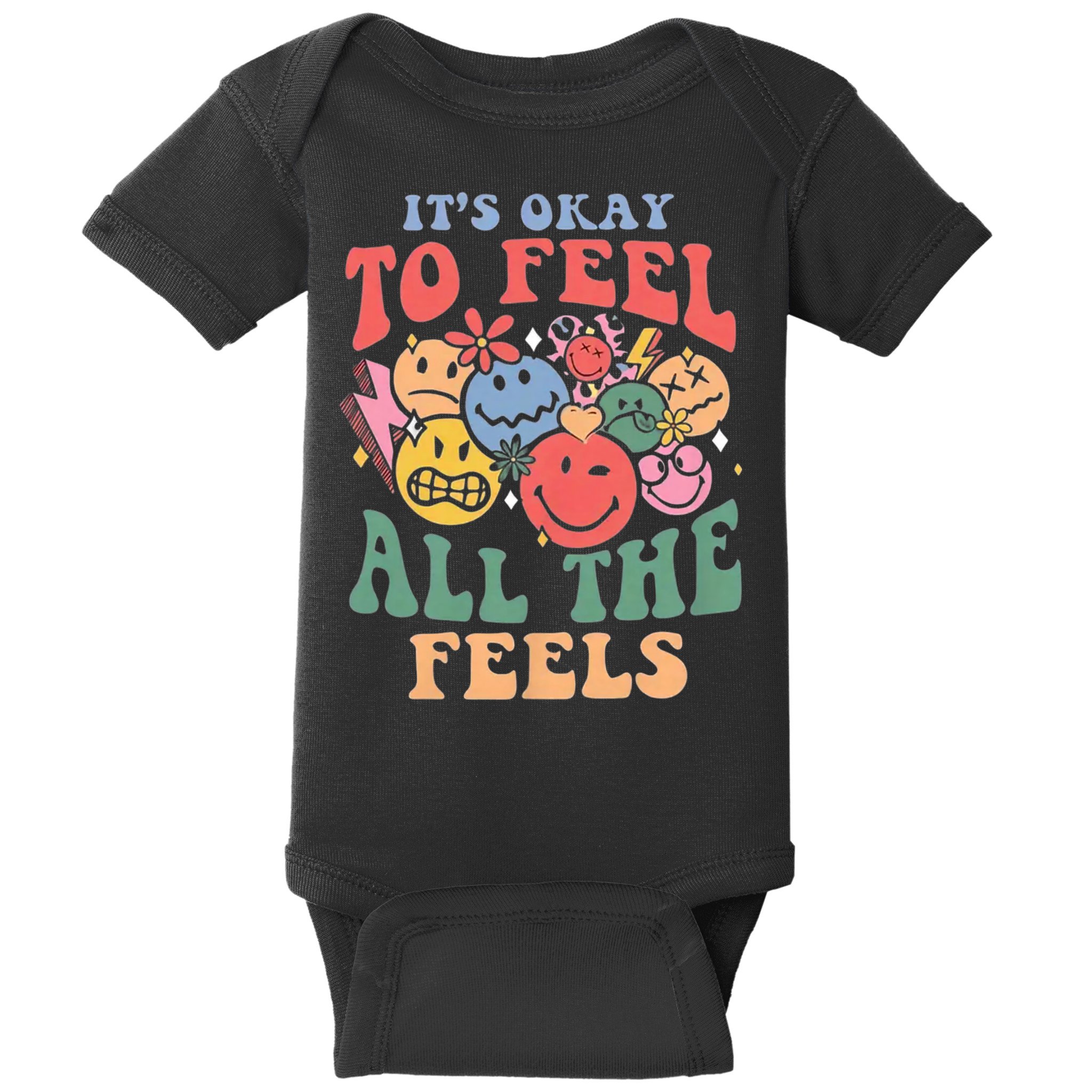 ItS Ok To Feel All The Feels Emotional Wellness Baby Bodysuit