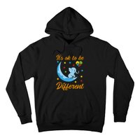 It's Ok To Be Different Cute Elephant Autism Awareness Month Gift Hoodie