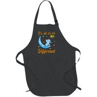 It's Ok To Be Different Cute Elephant Autism Awareness Month Gift Full-Length Apron With Pockets