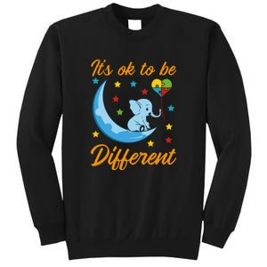 It's Ok To Be Different Cute Elephant Autism Awareness Month Gift Sweatshirt