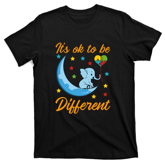 It's Ok To Be Different Cute Elephant Autism Awareness Month Gift T-Shirt