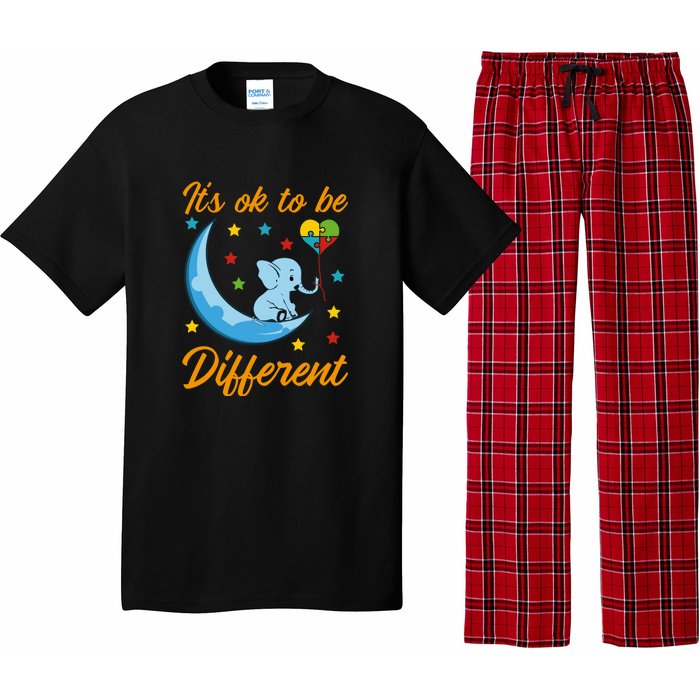 It's Ok To Be Different Cute Elephant Autism Awareness Month Gift Pajama Set