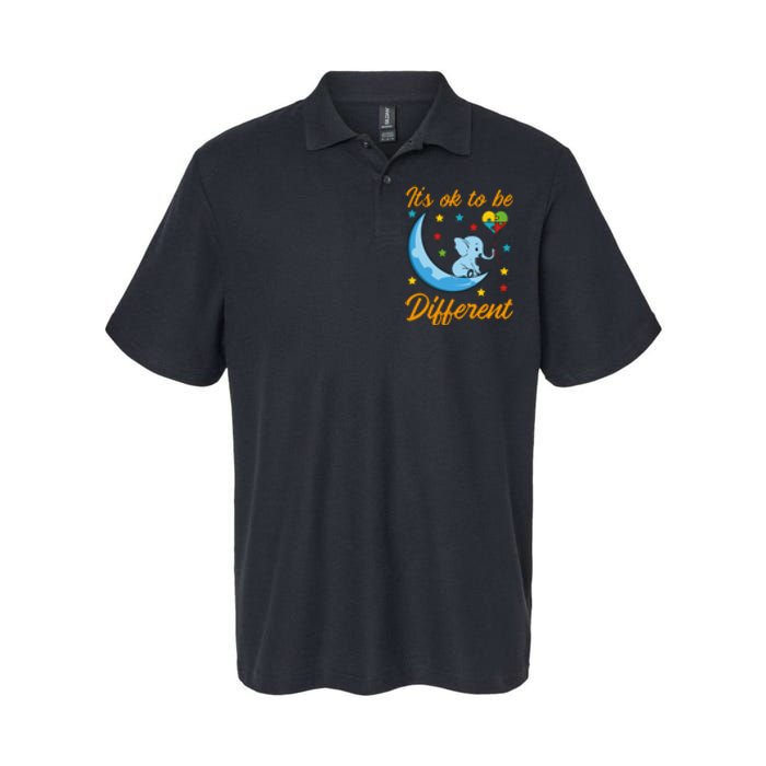 It's Ok To Be Different Cute Elephant Autism Awareness Month Gift Softstyle Adult Sport Polo