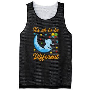 It's Ok To Be Different Cute Elephant Autism Awareness Month Gift Mesh Reversible Basketball Jersey Tank