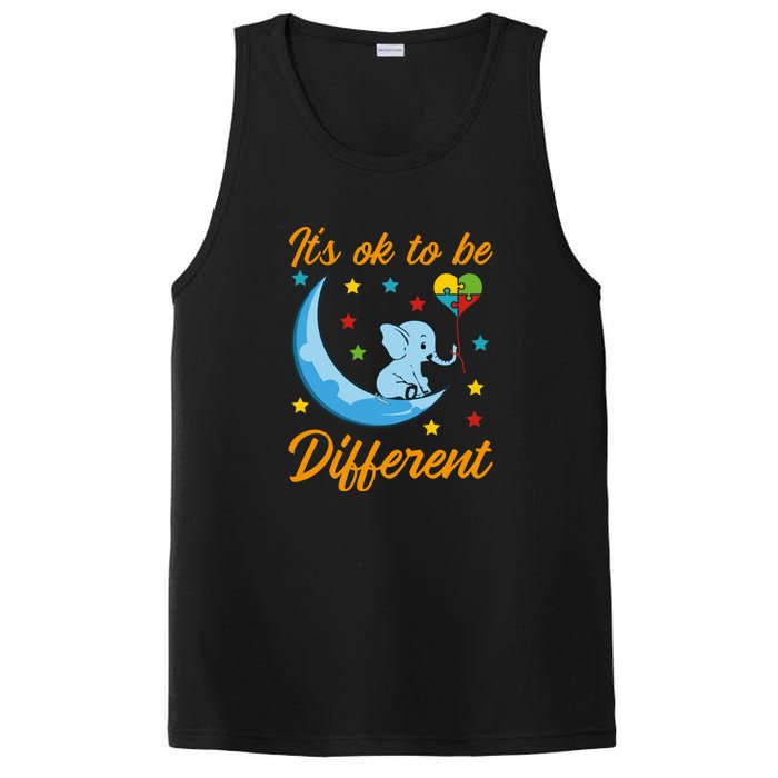 It's Ok To Be Different Cute Elephant Autism Awareness Month Gift PosiCharge Competitor Tank