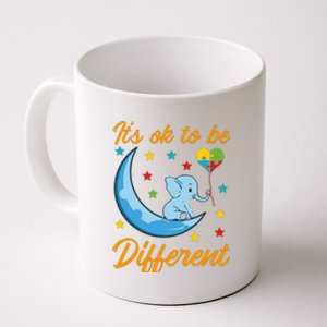 It's Ok To Be Different Cute Elephant Autism Awareness Month Gift Coffee Mug