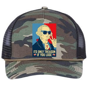 Its Only Treason If You Lose George Washington Retro Rope Trucker Hat Cap