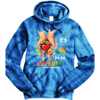 Its Ok To Be Different Autism Awareness Matching Family 2024 Gift Tie Dye Hoodie