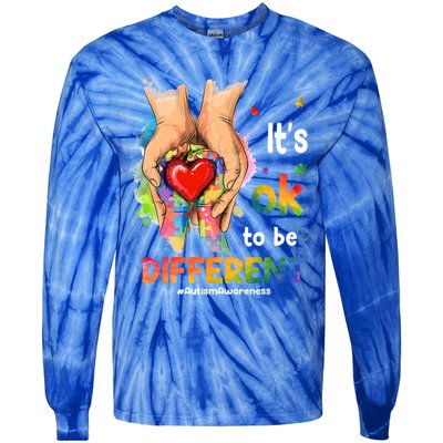 Its Ok To Be Different Autism Awareness Matching Family 2024 Gift Tie-Dye Long Sleeve Shirt