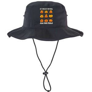 It's Okay To Feel All The Feels Pumpkin Emotion Thanksgiving Legacy Cool Fit Booney Bucket Hat