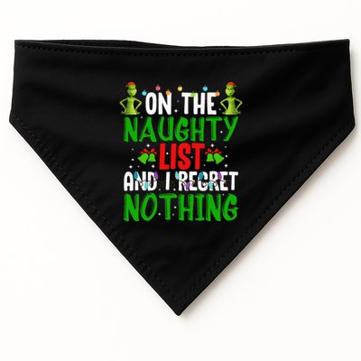 IM On The Naughty List And I Regret Nothing USA-Made Doggie Bandana