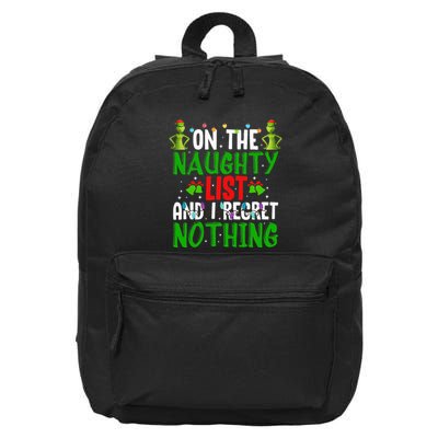 IM On The Naughty List And I Regret Nothing 16 in Basic Backpack