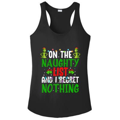 IM On The Naughty List And I Regret Nothing Ladies PosiCharge Competitor Racerback Tank