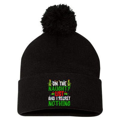 IM On The Naughty List And I Regret Nothing Pom Pom 12in Knit Beanie